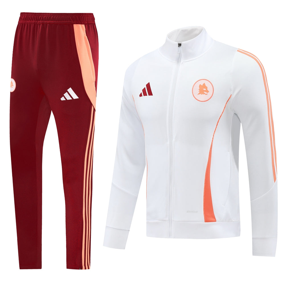 Survêtement AS Roma Blanc et Bordeaux Adidas Homme