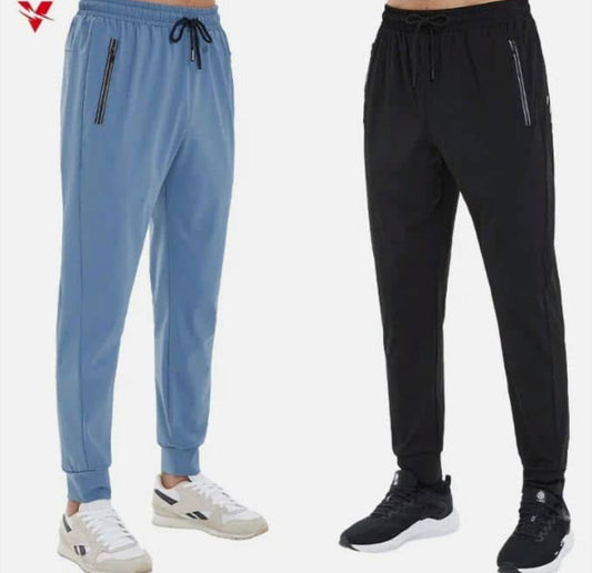 Pantalon de sport homme gris – Jogging slim fit, poches zippées, tissu respirant