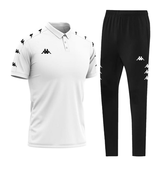 Survêtement Kappa Homme – Polo + Pantalon Noir