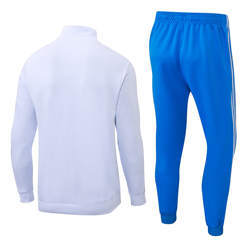 Survêtement Real Madrid 2024 – Ensemble Veste Blanche & Pantalon Bleu pour Homme