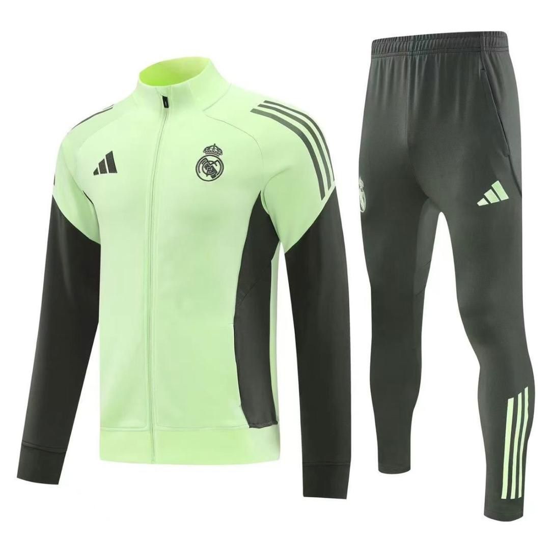 Survêtement Real Madrid Vert 2026 – Ensemble Training Zippé Homme