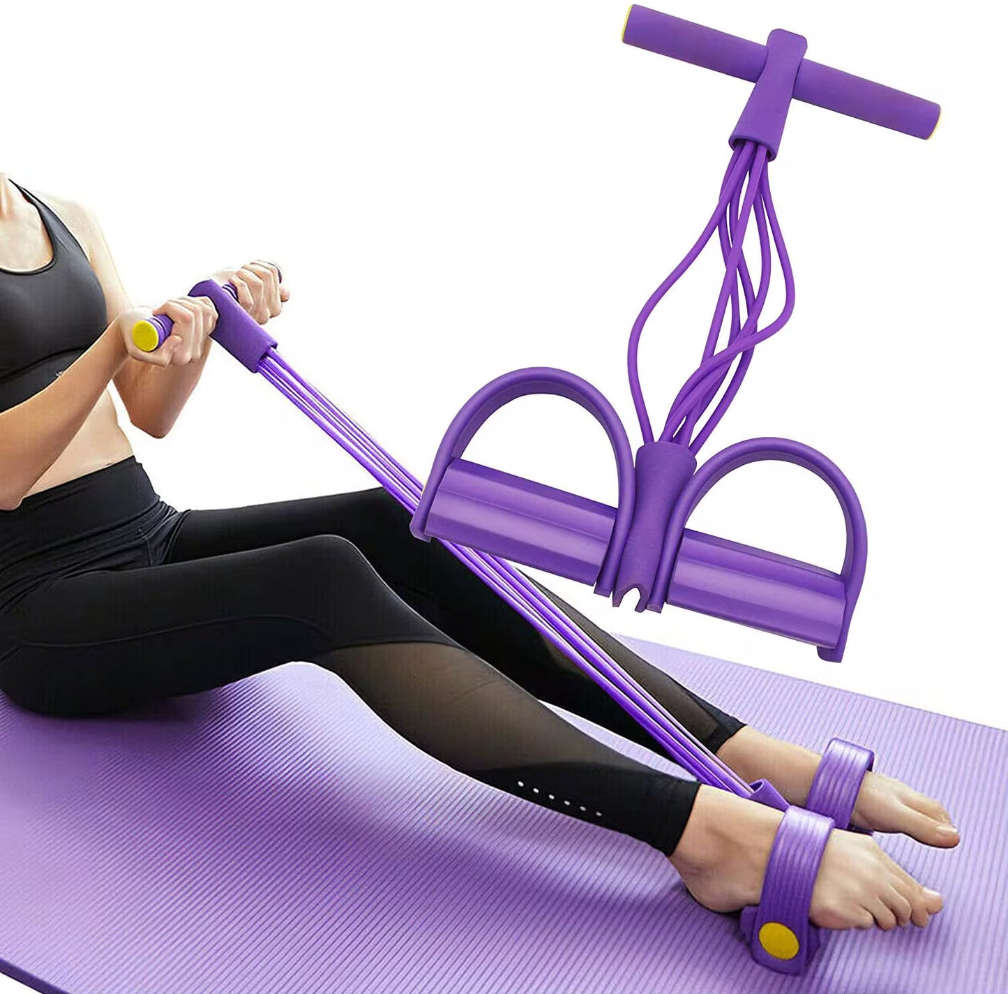 Élastique de fitness multifonction | Appareil d’entraînement pour abdominaux, bras et jambes