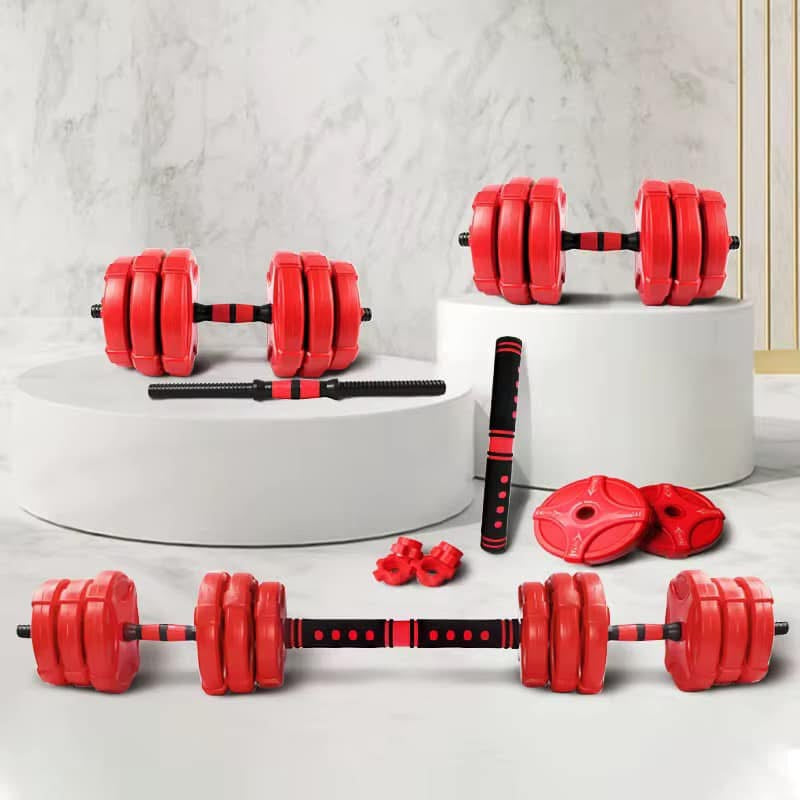 Set haltères et barre ajustables 20 kg – Musculation polyvalente