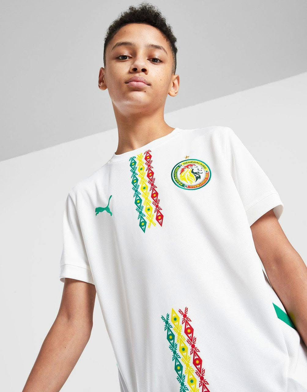 Maillot Enfant Sénégal Blanc – Ensemble Puma Officiel
