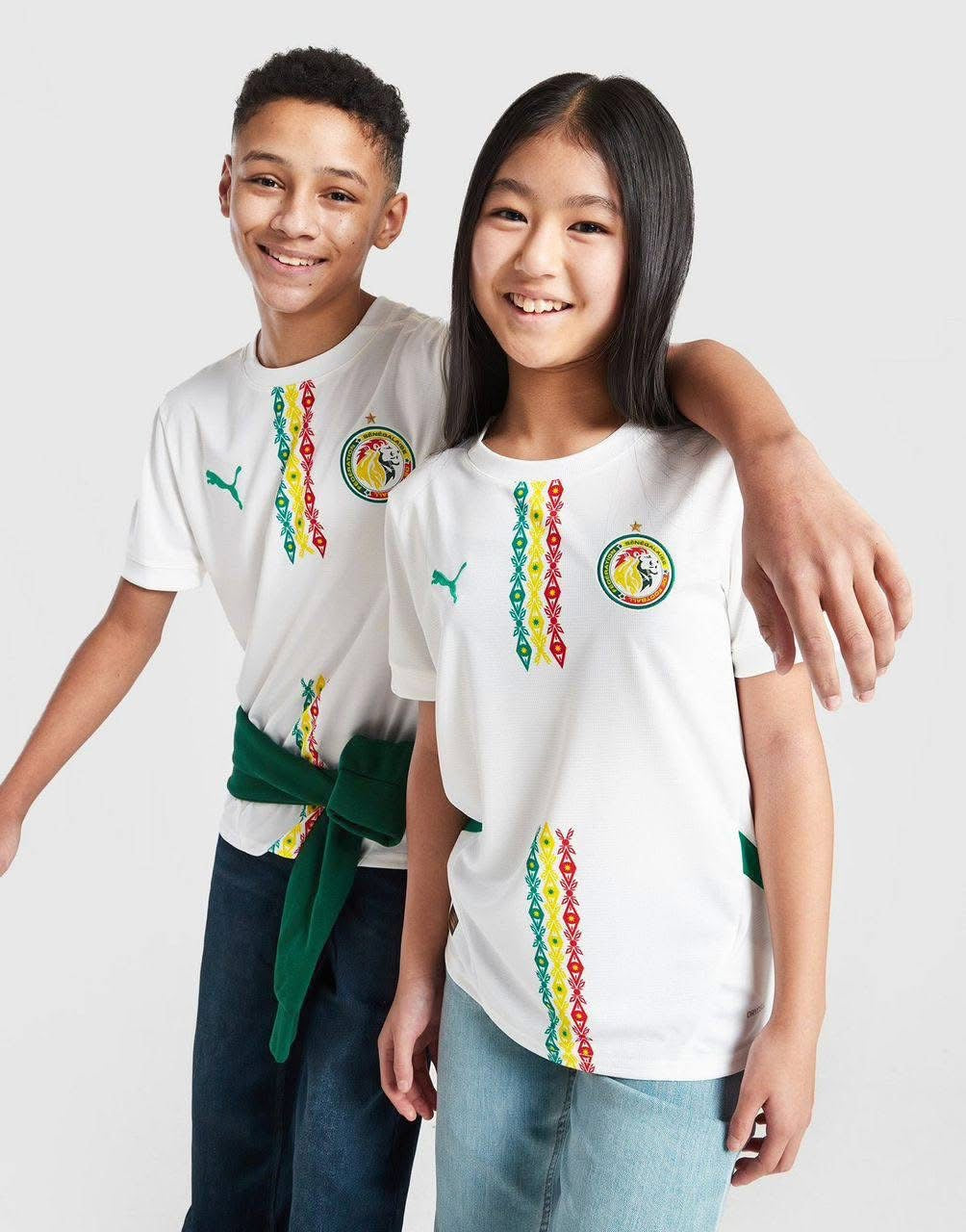 Maillot Enfant Sénégal Blanc – Ensemble Puma Officiel