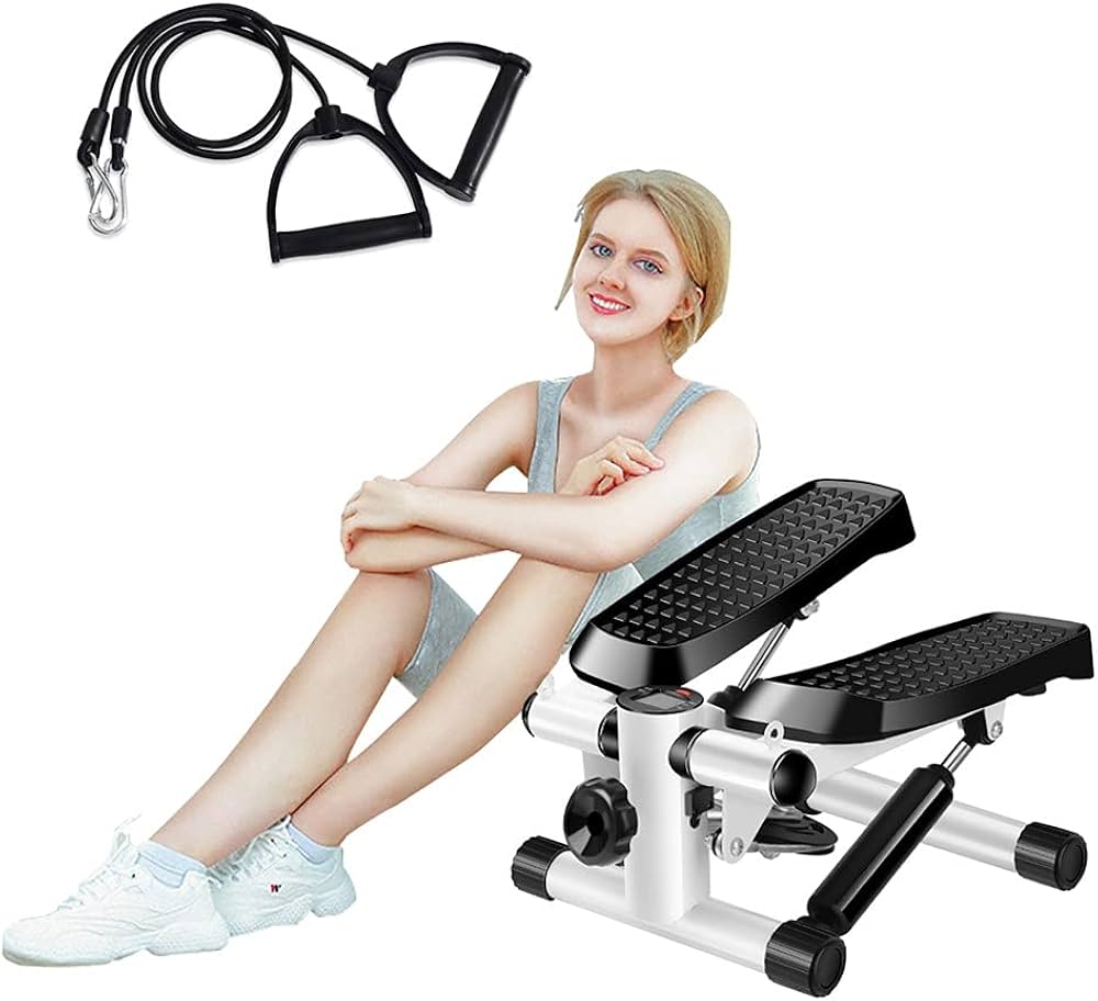 Mini Stepper Fitness avec Élastiques – Cardio, Cuisses & Fessiers