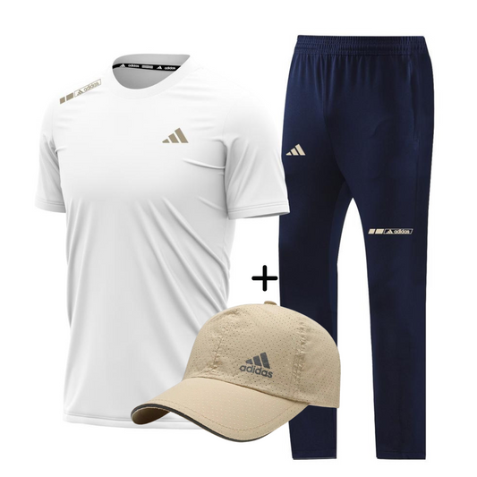 Ensemble Sport Adidas Homme – T-shirt + Pantalon + Casquette