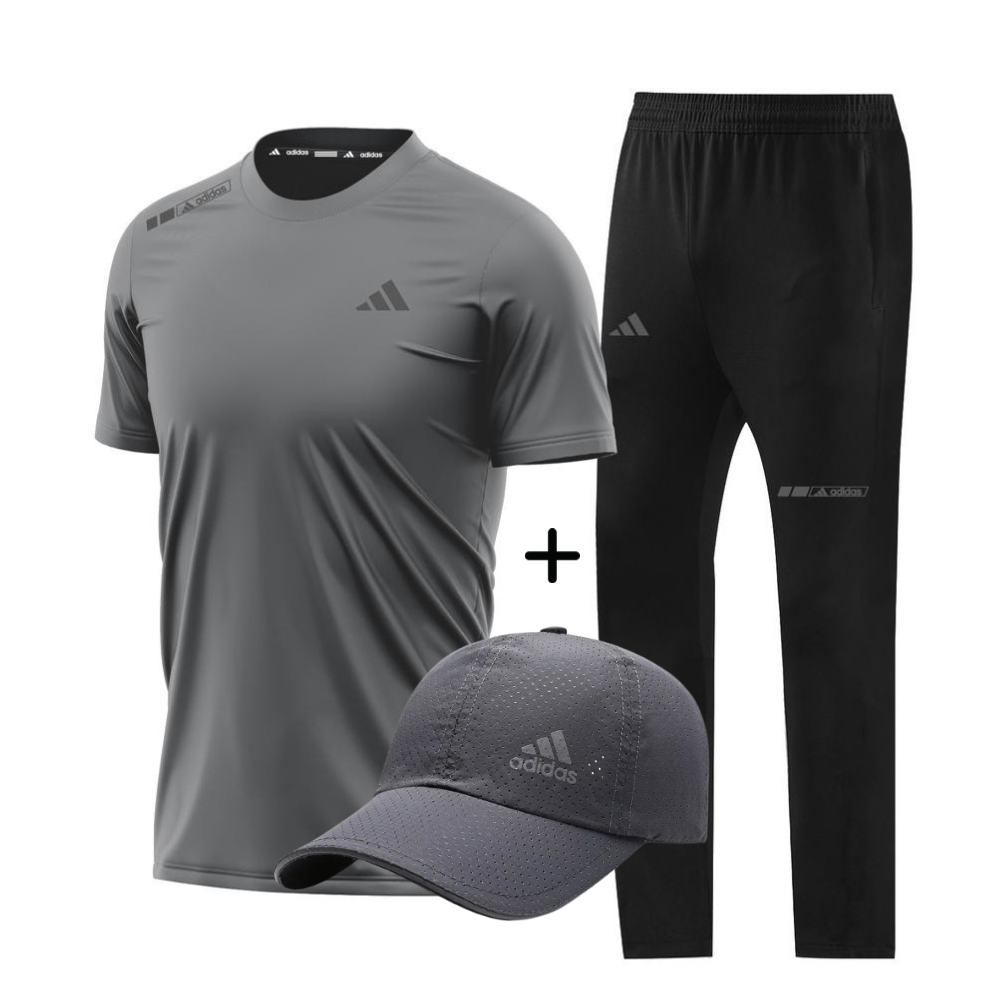 Ensemble Sport Adidas Homme – T-shirt + Pantalon + Casquette