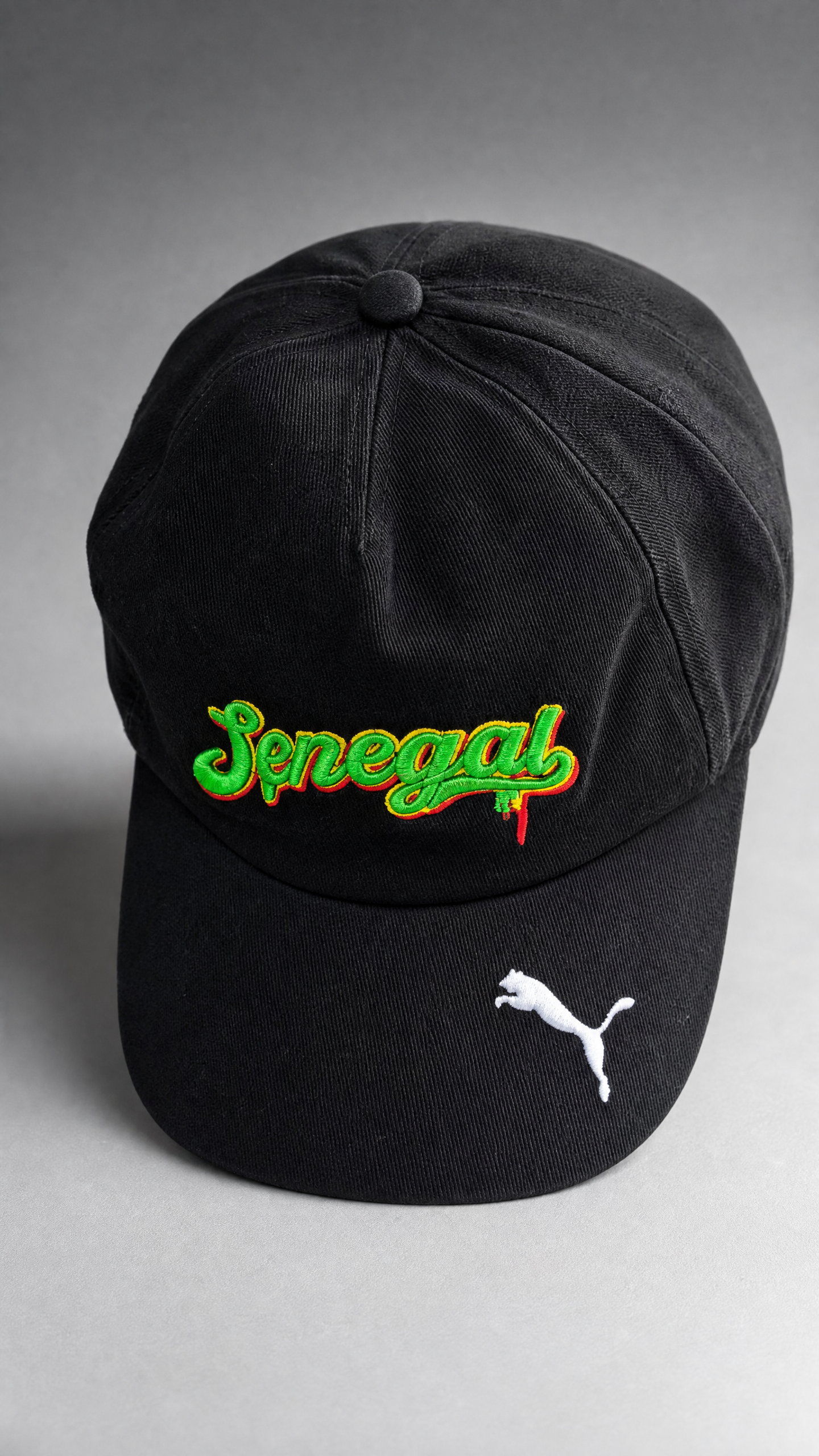 Casquette Sénégal Puma Verte Officielle – Style Football, Supporters Lions de la Teranga