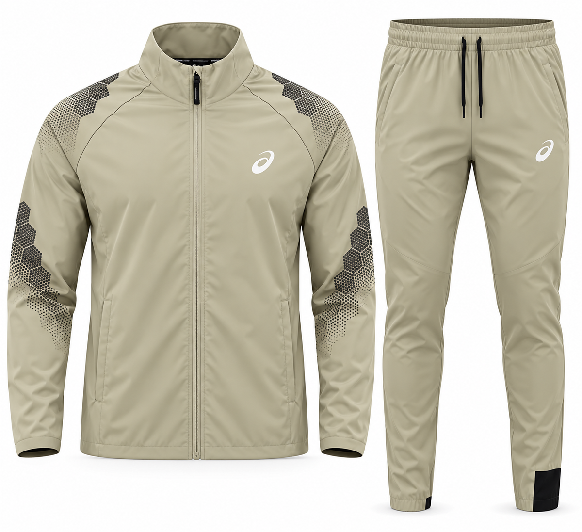 Ensemble Survêtement ASICS Homme – Beige Sportif