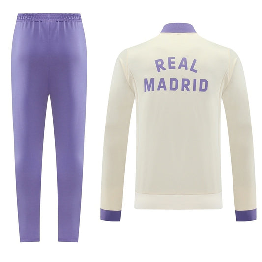 Survêtement Real Madrid Adidas 2025/2026 – Ensemble Football Homme Violet & Crème
