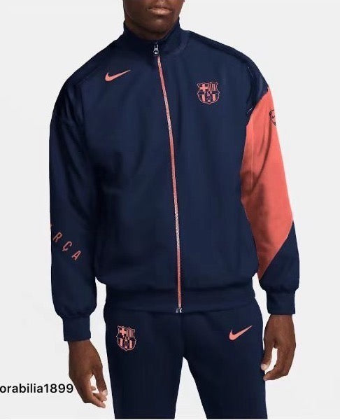 Survêtement FC Barcelone Nike 2025/2026 – Ensemble Football Homme Bleu Marine & Orange