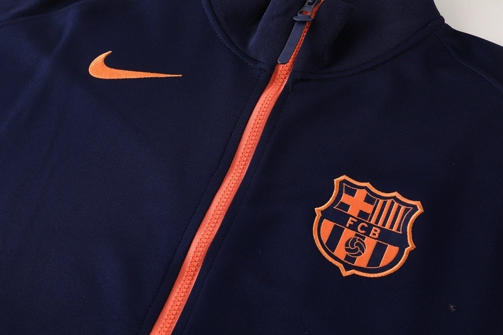 Survêtement FC Barcelone Nike 2025/2026 – Ensemble Football Homme Bleu Marine & Orange