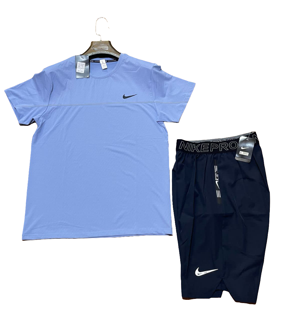 Ensemble de sport homme Under Armour - T-shirt vert + short blanc
