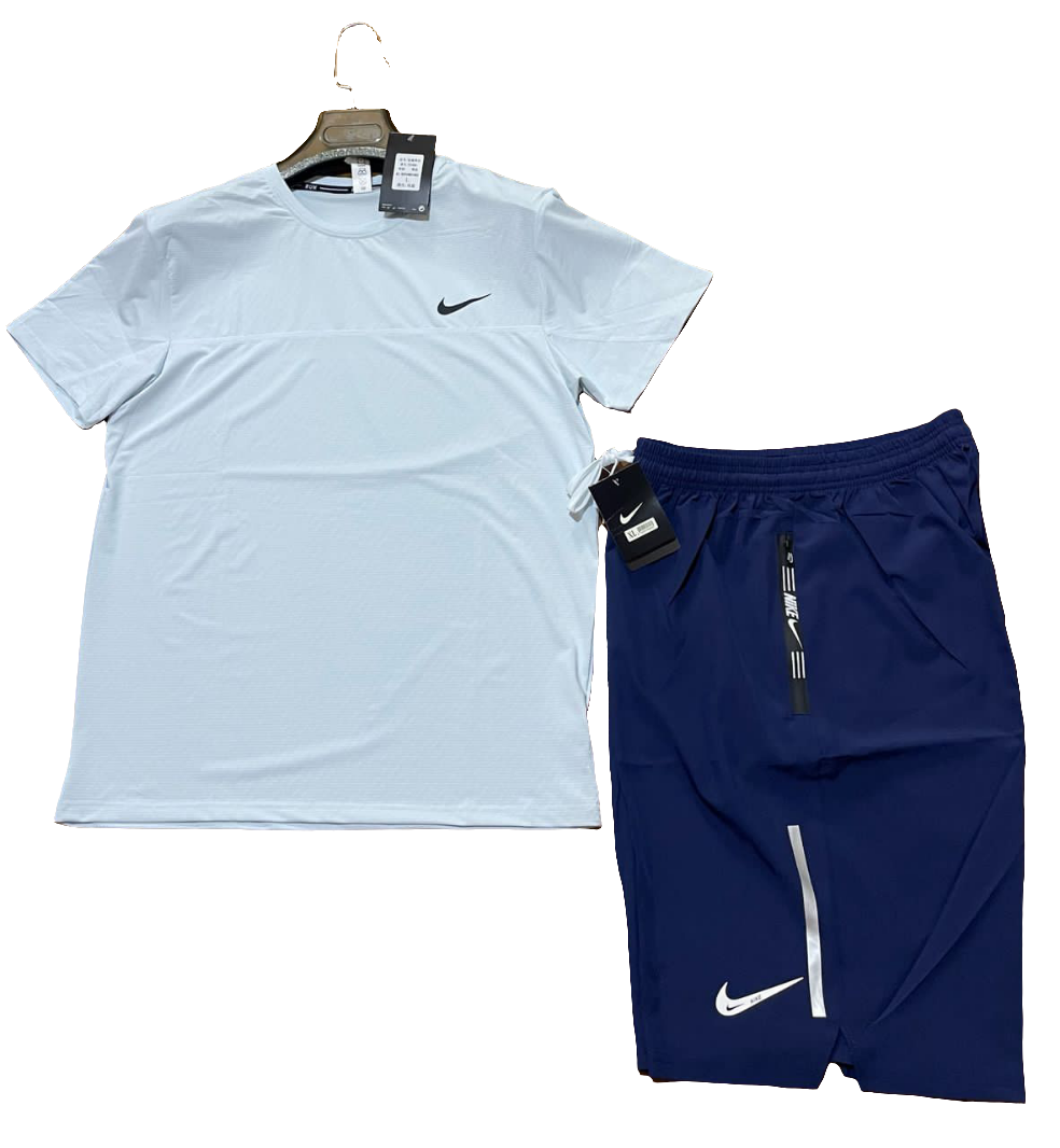 Ensemble de sport homme Under Armour - T-shirt vert + short blanc