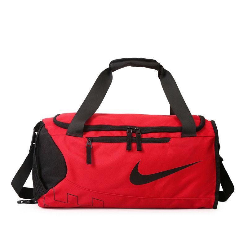 Sac de sport Nike noir – Logo blanc, multi-poches, grande capacité
