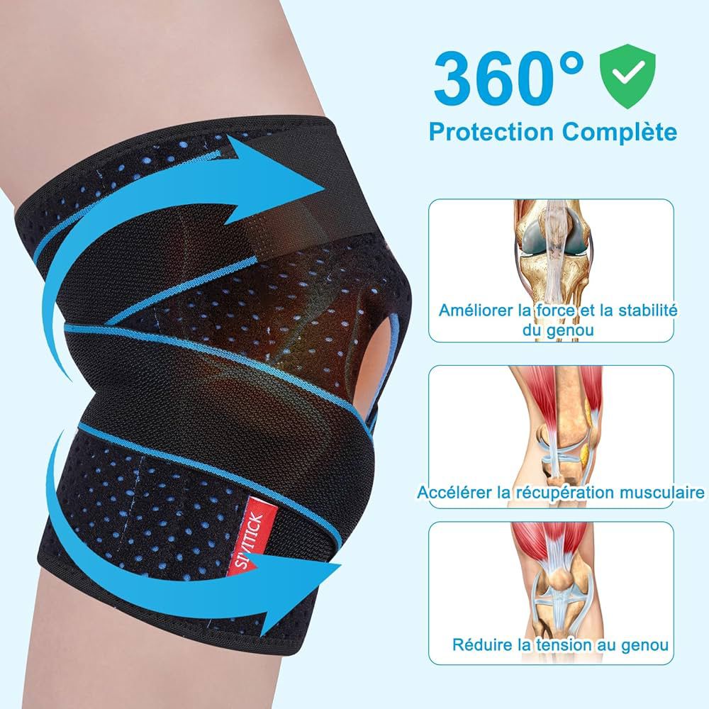 Genouillère de Sport Réglable – Maintien Rotule & Anti-Douleur