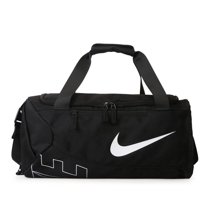 Sac de sport Nike noir – Logo blanc, multi-poches, grande capacité