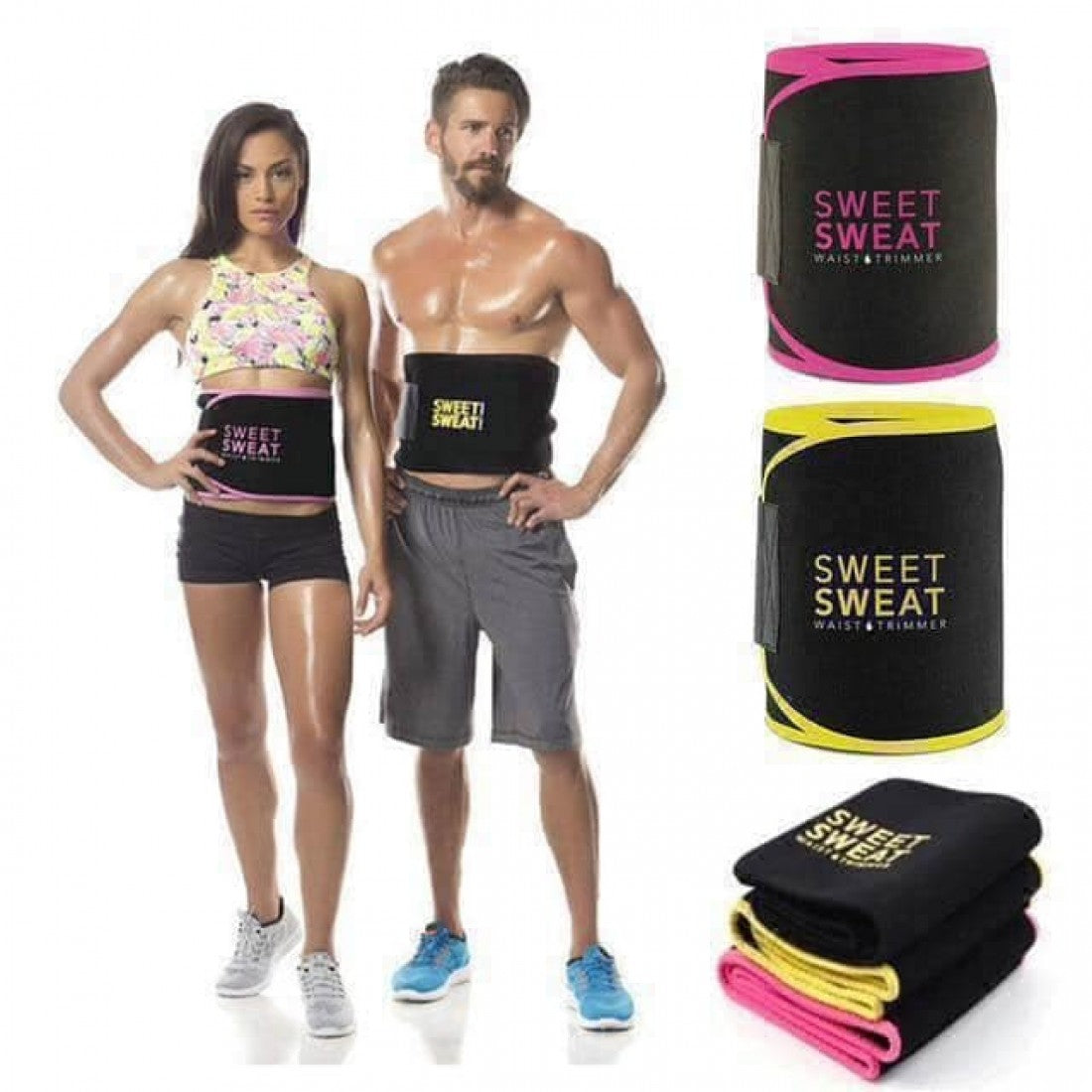 Ceinture de sudation Sweet Sweat – Homme & Femme, Fitness, Taille ajustable