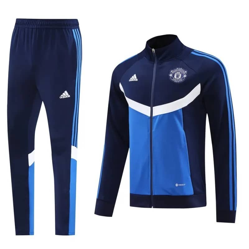 Survêtement Manchester United Bleu Adidas Homme