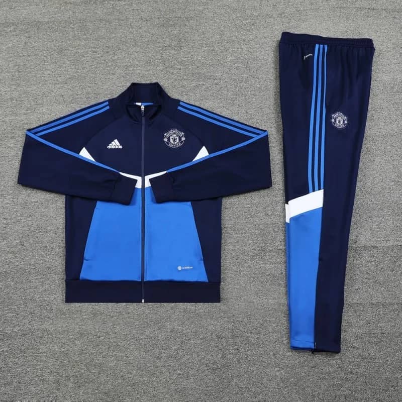 Survêtement Manchester United Bleu Adidas Homme