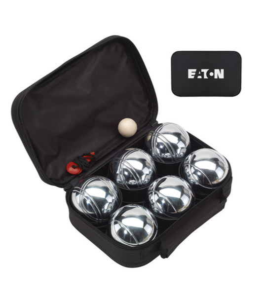 Set de boules de pétanque en acier avec mallette – Parfait pour jouer entre amis ou en famille.