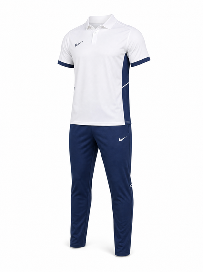 Ensemble Nike Polo Sport Homme Bleu/Blanc – Jogging Training Élégant