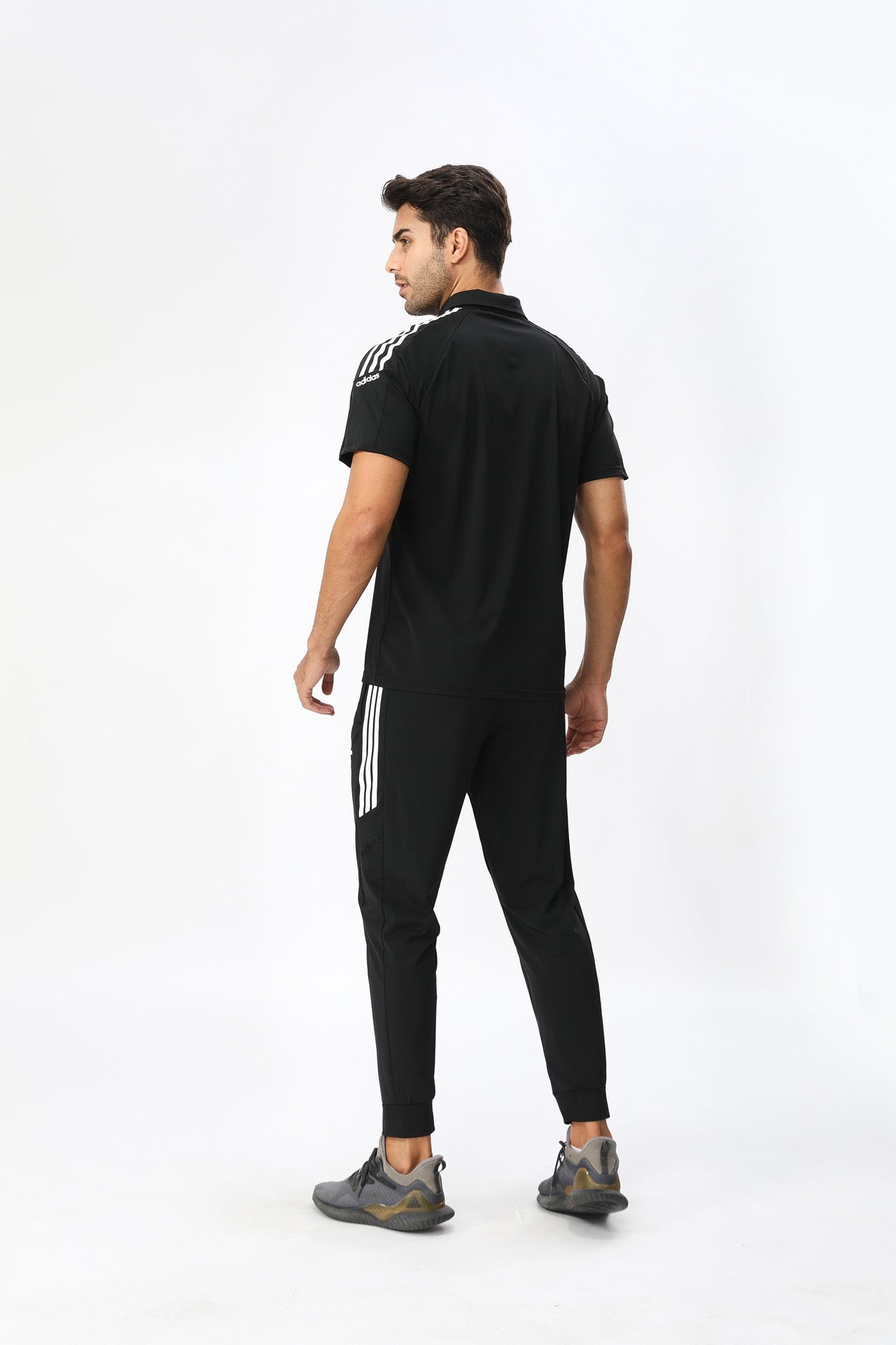 Adidas Homme Noir - Polo Technique et Pantalon Jogging