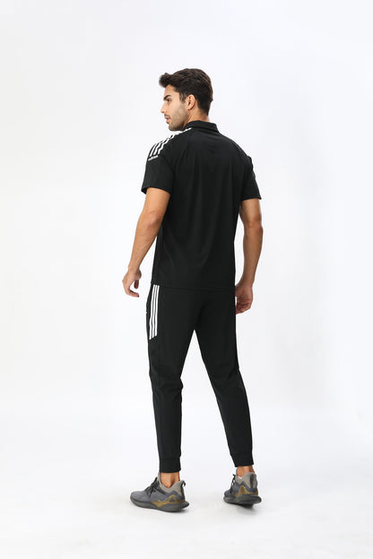 Adidas Homme Noir - Polo Technique et Pantalon Jogging