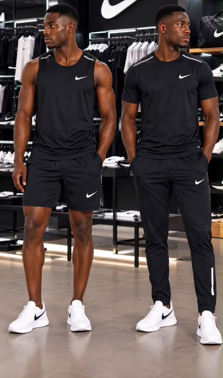Ensemble Sport 4 Pièces – T-shirt, débardeur, short & pantalon