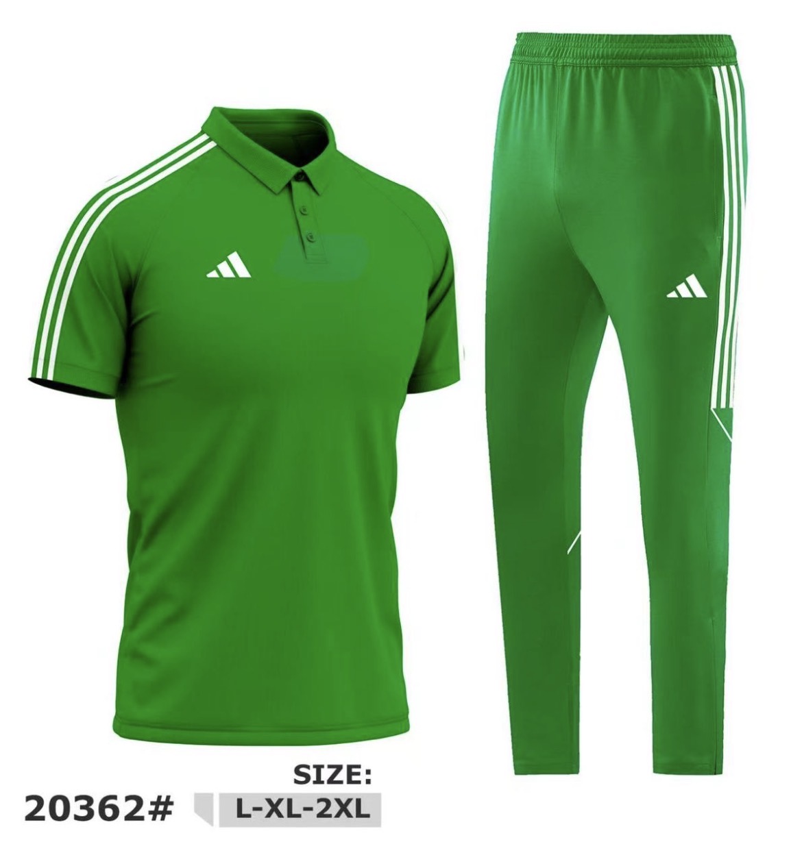 Ensemble Adidas Polo Sport Homme Blanc/Bleu – Jogging Training