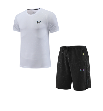 Ensemble Sport Homme Under Armour – T-shirt Respirant + Short Léger Fitness & Running