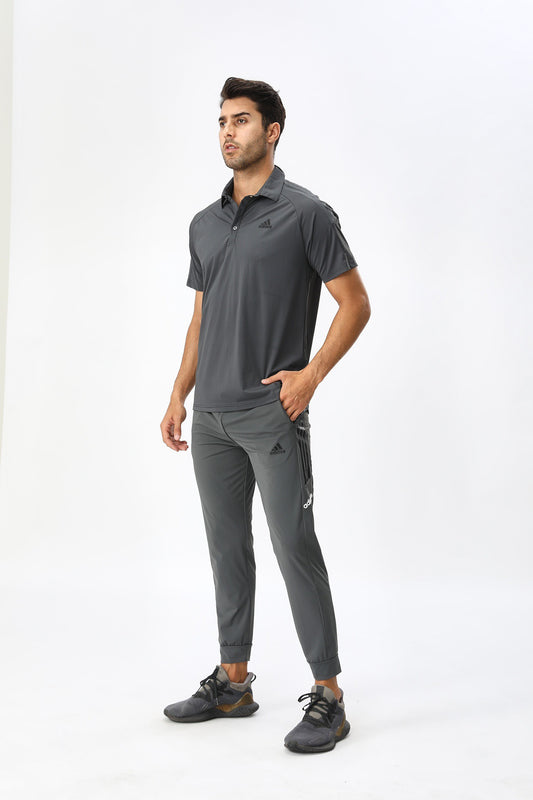 Adidas Homme Noir - Polo Technique et Pantalon Jogging