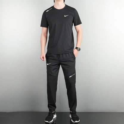 Ensemble Sport Homme Noir – T-shirt + Pantalon Jogging Performance