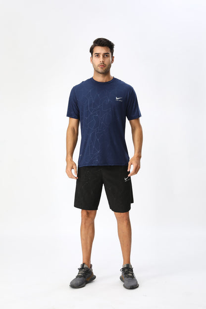 Ensemble Sport Nike - T-shirt & Short Respirant Motif Géométrique
