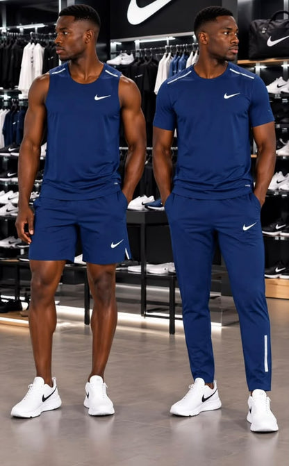 Ensemble Sport 4 Pièces – T-shirt, débardeur, short & pantalon