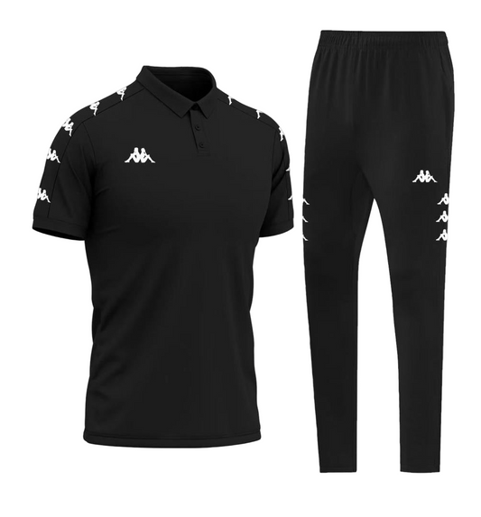 Survêtement Kappa Homme – Polo + Pantalon Noir