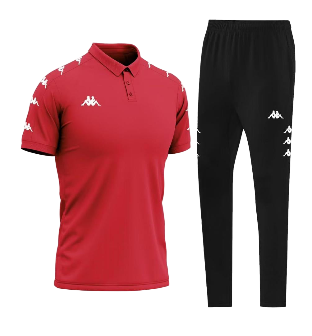 Survêtement Kappa Homme – Polo + Pantalon Noir