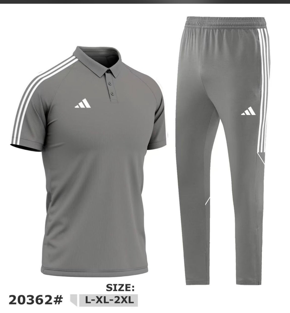Ensemble Adidas Polo Sport Homme Blanc/Bleu – Jogging Training