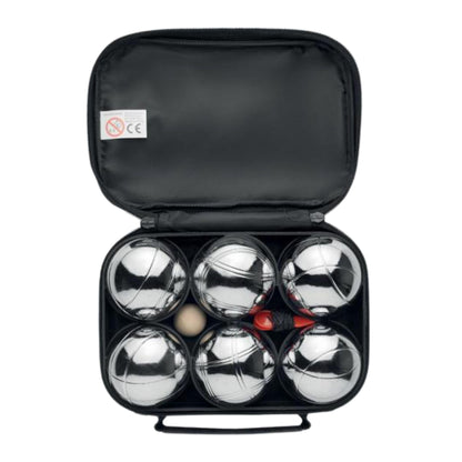 Set de boules de pétanque en acier avec mallette – Parfait pour jouer entre amis ou en famille.