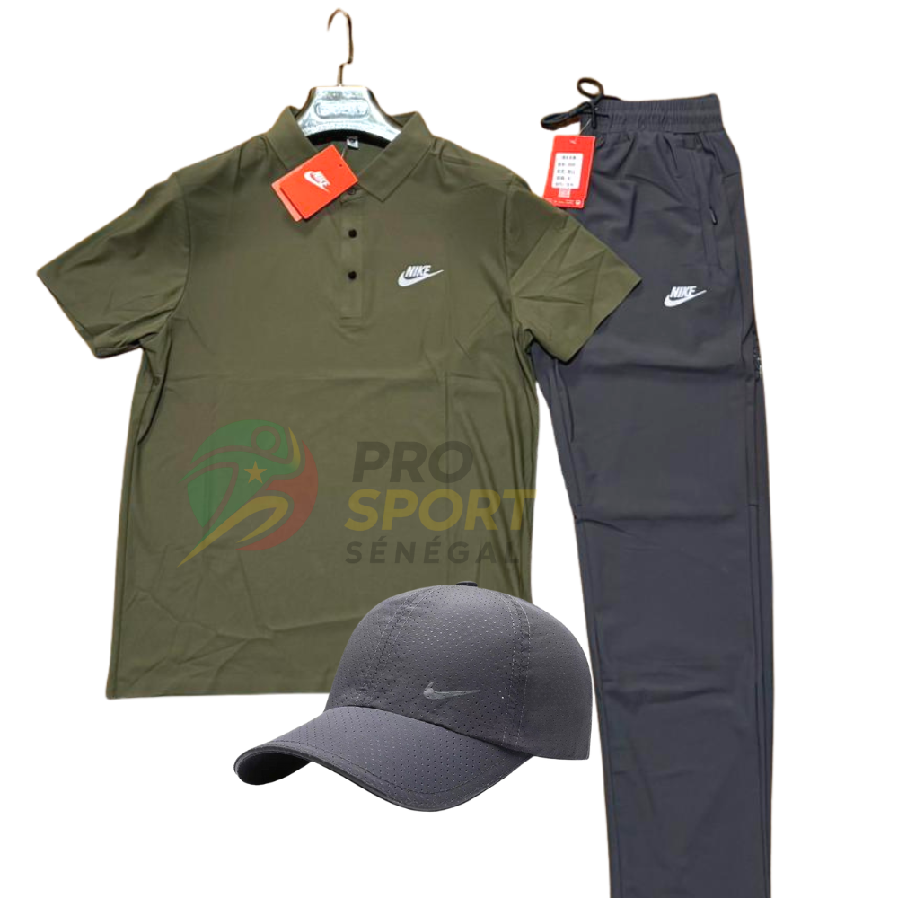 Ensemble Nike Homme Noir – Polo, Pantalon & Casquette | Pro Sport Sénégal