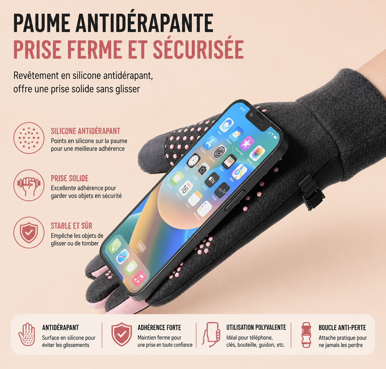 Gants de Sport Tactiles Antidérapants – Gants Running & Fitness