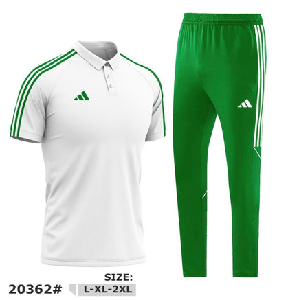 Ensemble Adidas Polo Sport Homme Blanc/Bleu – Jogging Training