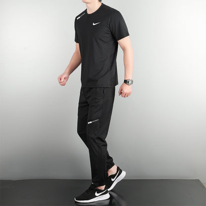 Ensemble Sport Homme Noir – T-shirt + Pantalon Jogging Performance
