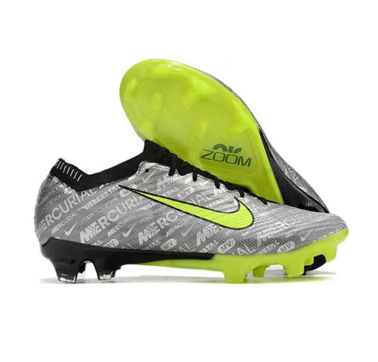 Chaussures de foot FG gris/jaune avec amorti Zoom