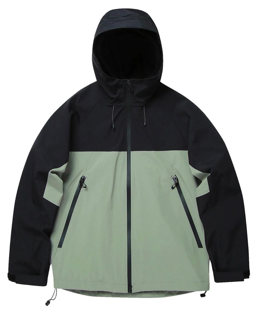 Veste Sport Imperméable Homme à Capuche Noir/Vert