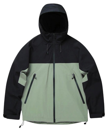 Veste Sport Imperméable Homme à Capuche Noir/Vert