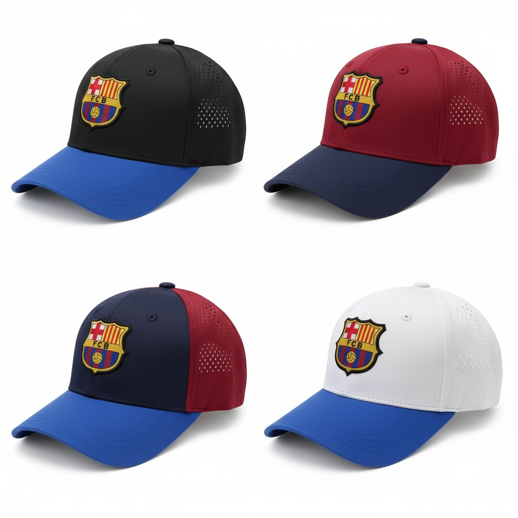 Casquette FC Barcelone Officielle – Style Sport, Respirante et Ajustable