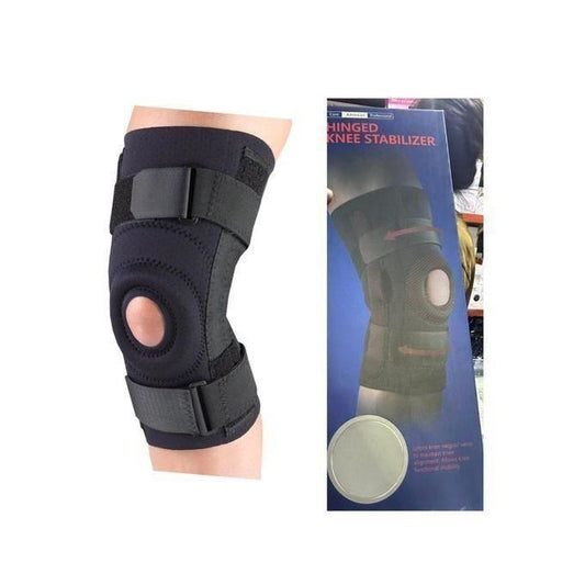 Genouillère en néoprène – Bretelles réglables avec rotule ouverte stabilisée pour homme et femme