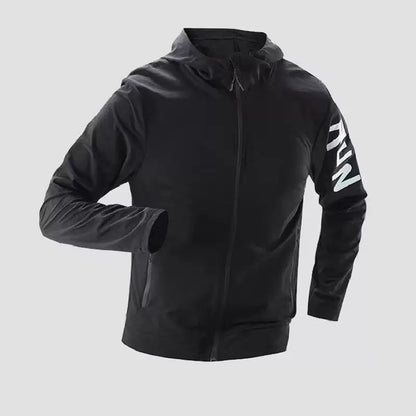 Veste de Running Homme Légère avec Capuche et Poches Zippées